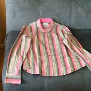Gently used stripe down long sleeve blouse